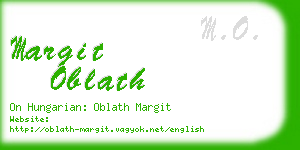 margit oblath business card